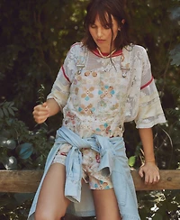 Free People Women's Ziggy Printed Square Neck Shortall