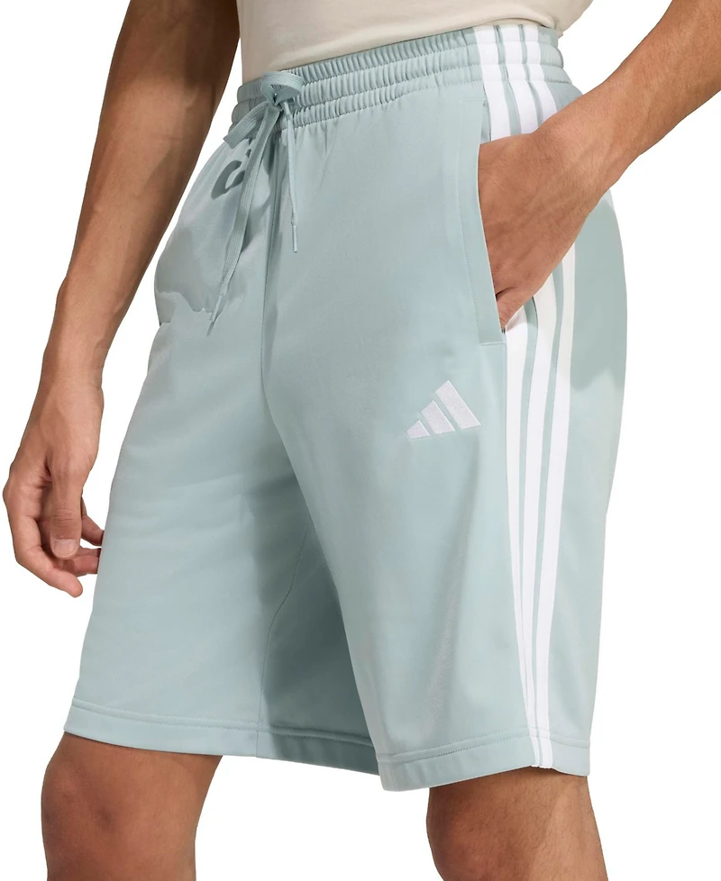 adidas Men's Three-Stripes 10" Tricot Shorts