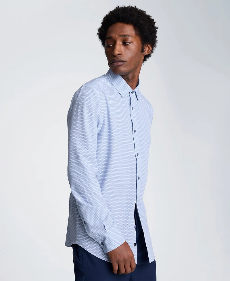 Kenneth Cole Men's Slim Fit Point Collar Button-Down Shirt