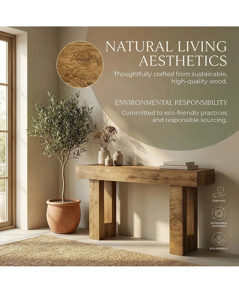 Streamdale Furniture Farmhouse Entryway Console Table with Storage