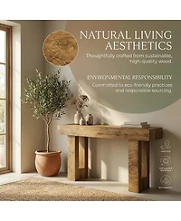 Streamdale Furniture Farmhouse Entryway Console Table with Storage