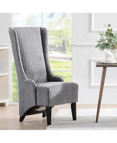 Streamdale Furniture Velvet High-Back Accent Chair