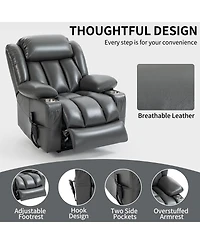 Streamdale Furniture Dual Motor Infinite Position Leatherair Power Lift Recliner Chair