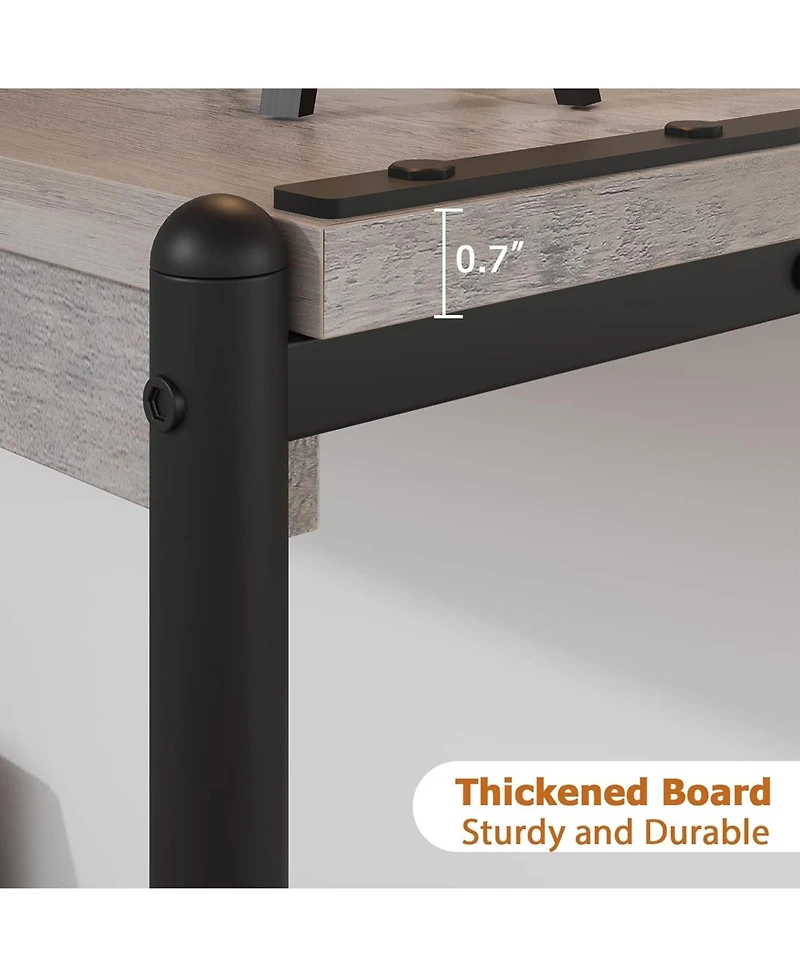 gaomon 40" 2-Tier Console Table with Storage Shelf