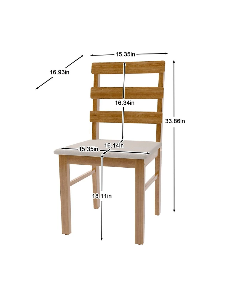 Streamdale Furniture Scandinavian Style Upholstered Dining Chair (Original Wood)