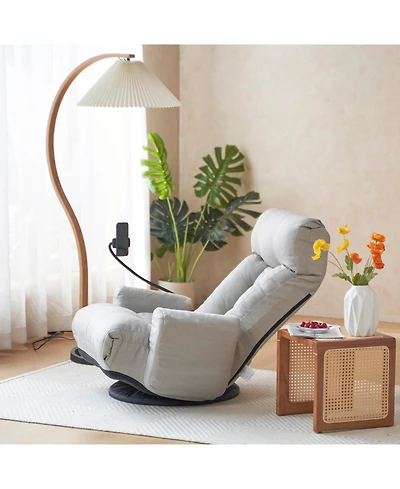 Streamdale Furniture Streamdale Ergonomic Lounge Chair with Foldable Arms