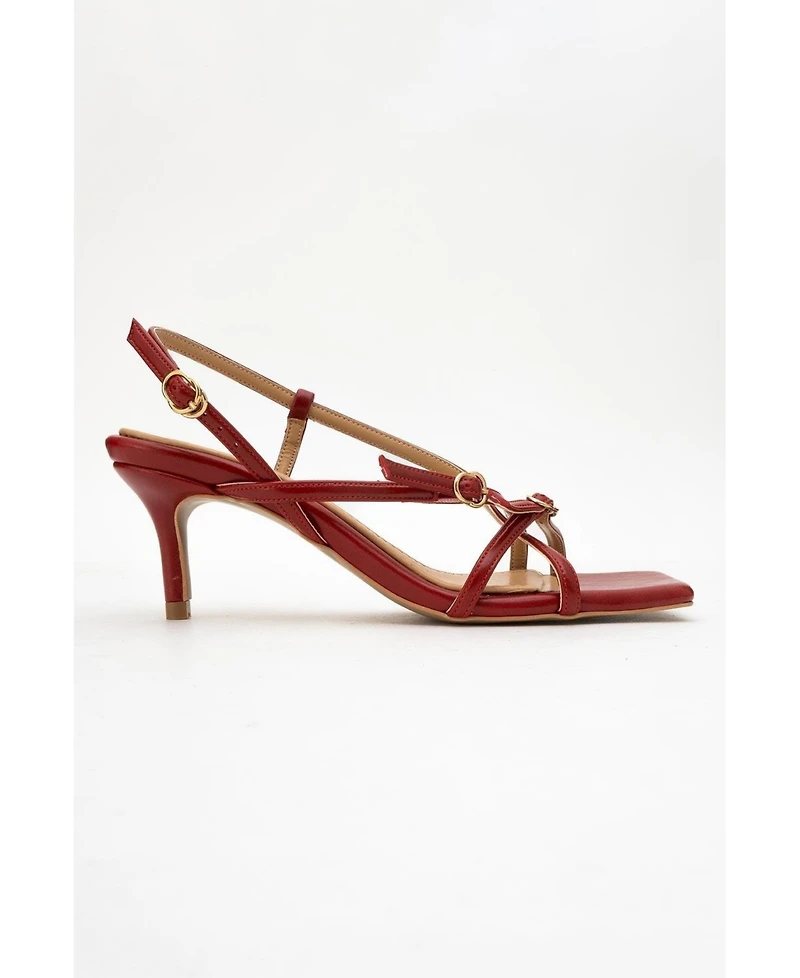 Prologue Shoes Women's Chaka Square Toe Stiletto Sandal