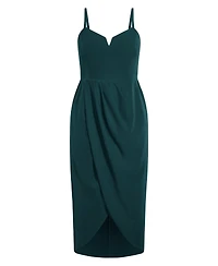 City Chic Women's Sassy Flex Fit Tulip V Dress