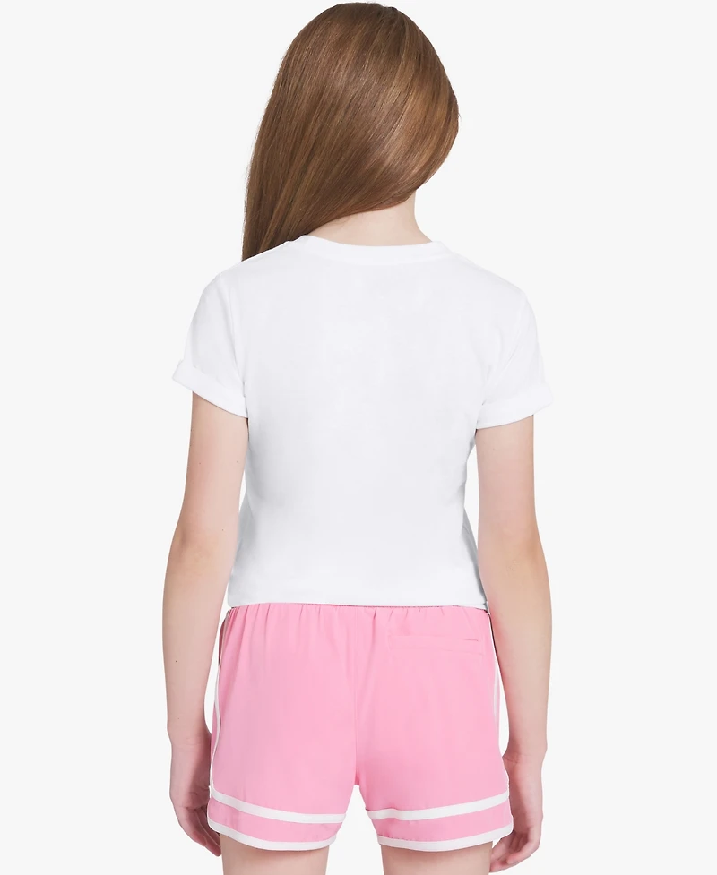 Champion Girls' 7-16 Tie-Front Crewneck T-Shirt