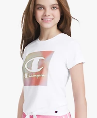 Champion Girls' 7-16 Tie-Front Crewneck T-Shirt