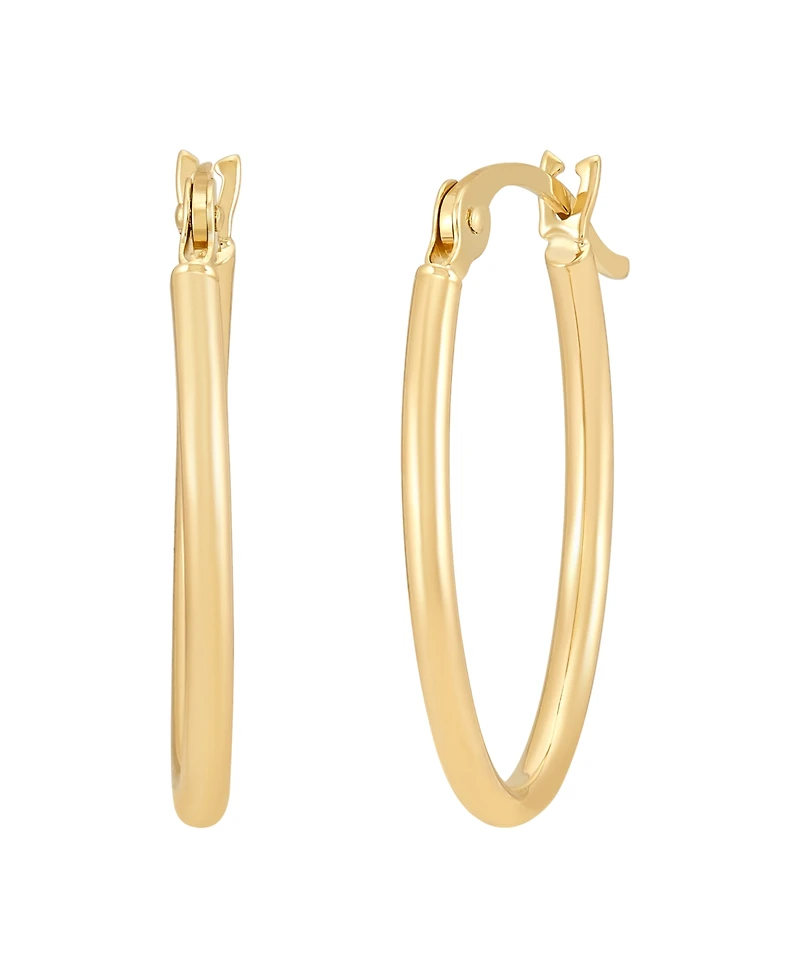 Macy's 2-Pc. Oval Hoop Earrings Set in 10k Yellow Gold