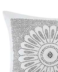 Ink+Ivy Sofia Embroidered Cotton Decorative Pillow, 20" x 20"