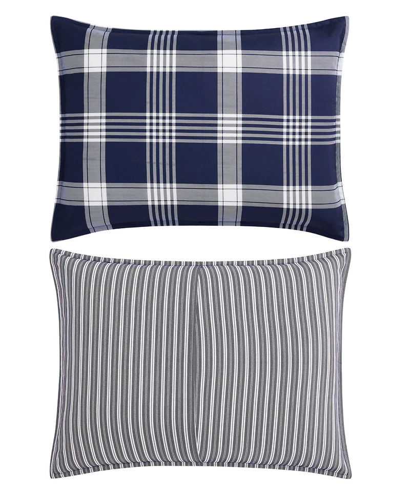 Tommy Hilfiger Huntingdon Plaid Washed Microfiber -Pc. Comforter Set