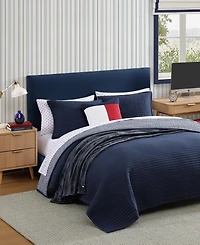 Tommy Hilfiger Solid Washed Microfiber 3-Pc. Quilt Set, King