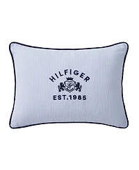 Tommy Hilfiger Crest Breakfast Seersucker Decorative Pillow, 12" x 16"