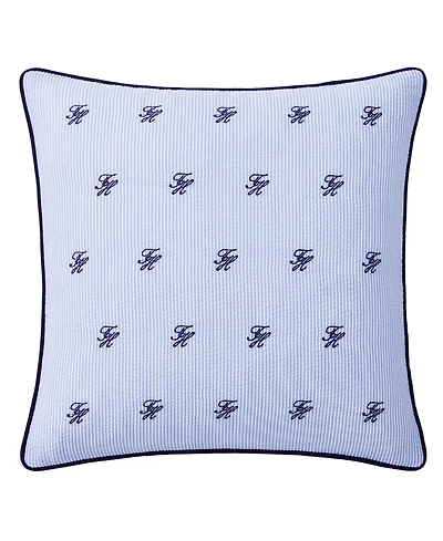 Tommy Hilfiger Riviera Monogram Square Decorative Pillow, 20" x 20"
