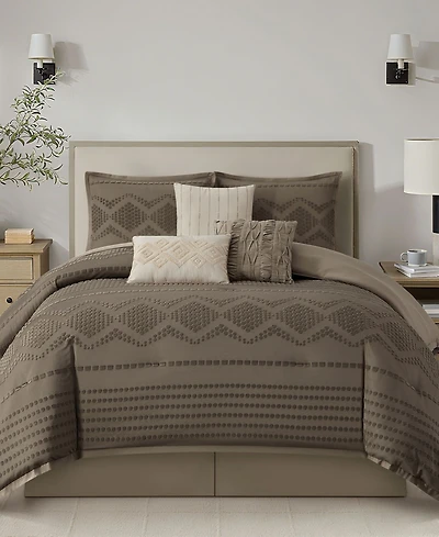 Stratford Park Waverly Geometric 7-Pc. Comforter Set, Queen
