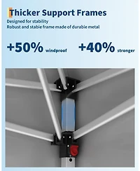 Gaomon 10x20 Ft Pop Up Canopy with 6 Sidewalls, Outdoor Instant Tent with Wheeled Carry Bag, Beach Tent with One Push Setup, Portable Gazebo Shelter