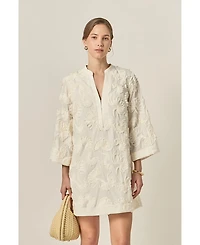 English Factory Oasis High Neck Lace Detailed Midi Dress