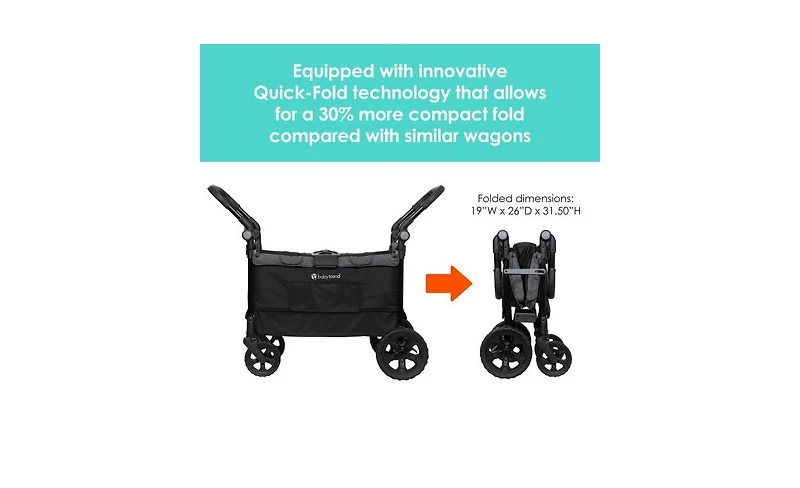 Baby Trend Kids Trend Quest 3-in-1 Stroller Wagon
