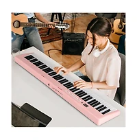 Hongge 88 Key Foldable Electric Keyboard Piano with Wireless Midi and Dual Speakers