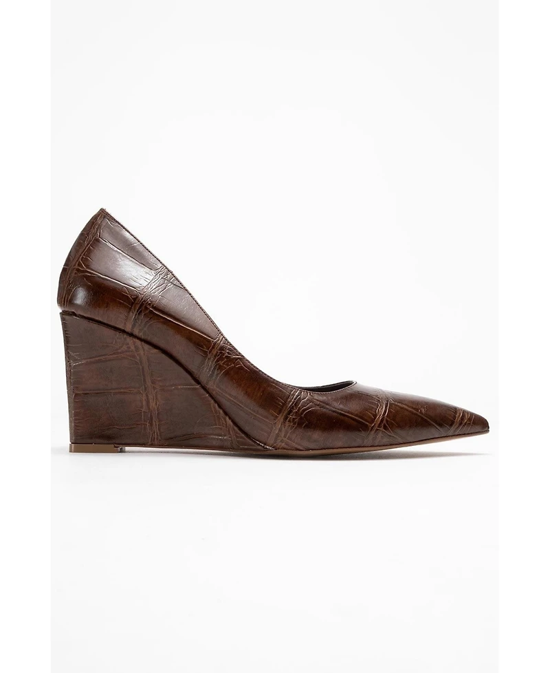 Prologue Shoes Women's Puera Pointed Toe Wedge Pump