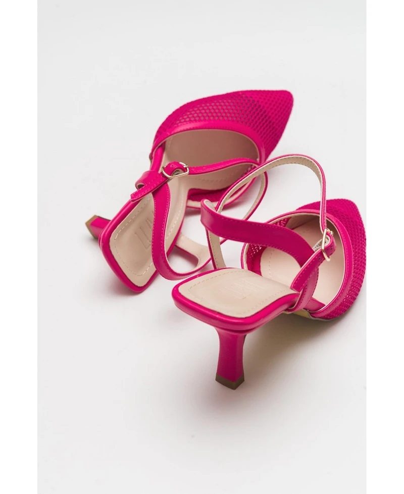 Prologue Shoes Women's Chic Mesh Pointed Toe Pump