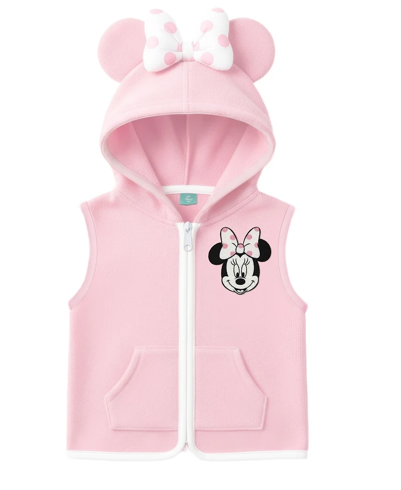 Disney Baby Girls' Minnie Print Vest, Bodysuit, and Skirt, 3-Piece Set