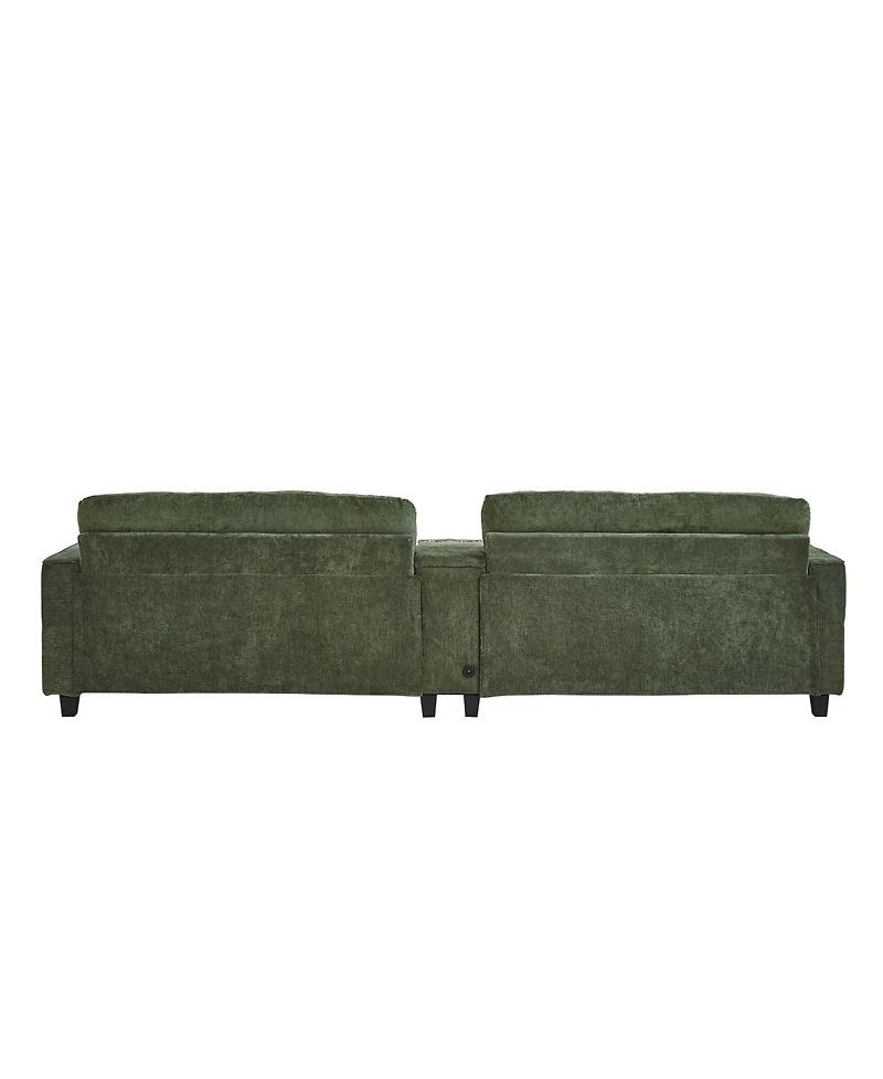 Streamdale Furniture Modern U-shaped Sectional Sofa with Storage Ottomans