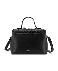 Like Dreams Noble Cross-Bow Embossed Small Satchel Bag