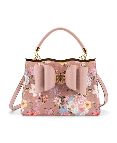Like Dreams Amelie Floral Bow Small Satchel Bag