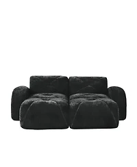 Streamdale Furniture U-shaped Boneless Sofa, Soft Velvet, Tufted, High Density Sponge, No Assembly