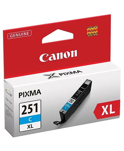 Canon Cli-251 Xl Cyan Ink Tank for Select Pixma iP, iX, Mg, Mx Series Printers