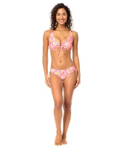 Raisins Womens West Side V Neck Swim Bikini Top Luna Printed Swim Bottoms