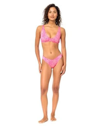 Raisins Womens Pisces Printed Tie Back Swim Bikini Top Oahu Regular Waistband Swim Bottoms