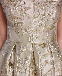 Jessica Howard Petite Extended Sleeves V-Neck Dress