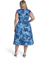 Jessica Howard Plus Sleeveless Surplice V-Neck Dress