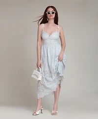 Avec Les Filles Women's Sweetheart Neck Midi Dress