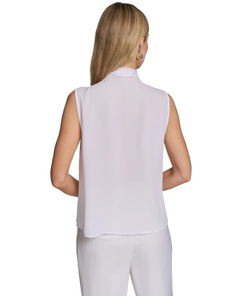 Calvin Klein Women's Sleeveless Pleated Top