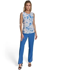Calvin Klein Women's Pleated Crew Neck Camisole Top