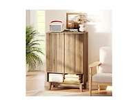 Slickblue Shoe Organizer with 6 Shelves and Decorative Doors