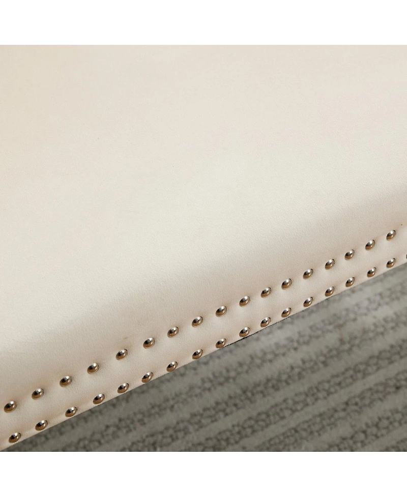 Streamdale Furniture Streamdale Velvet Double Dining Loveseat Bench, 2-Seat Tufted Bench w/Handmade Buttons