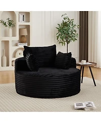 Streamdale Furniture 50"L Corduroy Sponge Sofa, No Assembly Required, Modern Sleeper Chair