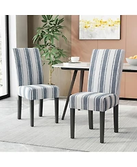 Streamdale Furniture Streamdale Contemporary Upholstered Dining Chairs with Rubberwood Legs (Set of 2