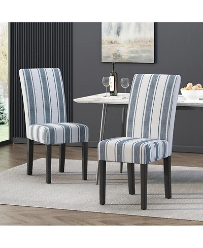 Streamdale Furniture Streamdale Contemporary Upholstered Dining Chairs with Rubberwood Legs (Set of 2