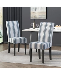 Streamdale Furniture Streamdale Contemporary Upholstered Dining Chairs with Rubberwood Legs (Set of 2