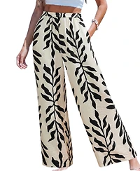 Cupshe Women's Cosmic Moon Tropical Pants