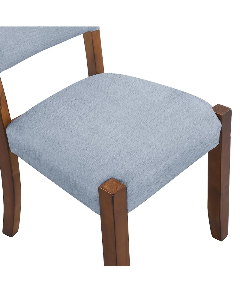 Streamdale Furniture Upholstered Dining Chairs with Solid Rubber Wood Legs (Set of 4)