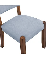 Streamdale Furniture Upholstered Dining Chairs with Solid Rubber Wood Legs (Set of 4)