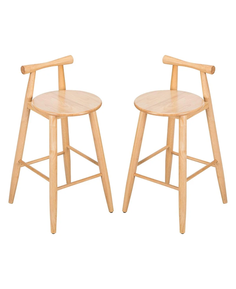 Streamdale Furniture Grove Indoor Rubberwood Barstool, Natural Finished, Set of 2